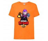 Футболка детская Бравл Старс Мортис (Brawl Stars Mortis) оранжевая 104 см Футболка детская Бравл Старс Мортис (Brawl Stars Mortis) оранжевая 104 см