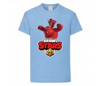 Футболка детская Бравл Старс Нита (Brawl Stars Nita) светло голубая 104 см