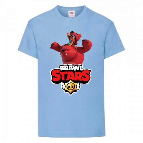 Футболка детская Бравл Старс Нита (Brawl Stars Nita) светло голубая 104 см Футболка детская Бравл Старс Нита (Brawl Stars Nita) светло голубая 104 см