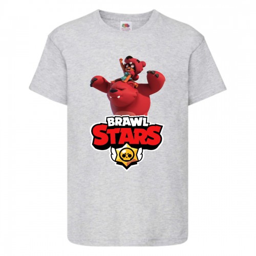 Футболка детская Бравл Старс Нита (Brawl Stars Nita) серая 104 см Футболка детская Бравл Старс Нита (Brawl Stars Nita) серая 104 см