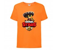 Футболка детская Бравл Старс ПОКО (Brawl Stars Poko) оранжевая 104 см