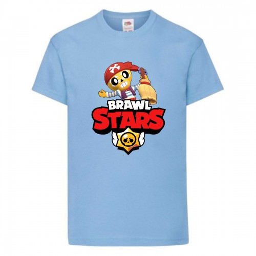 Футболка детская Бравл Старс ПОКО пират (Brawl Stars Poko) светло голубая 104 см Футболка детская Бравл Старс ПОКО пират (Brawl Stars Poko) светло голубая 104 см