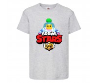Футболка детская Бравл Старс Спраут (Brawl Stars Sprout) серая 104 см Футболка детская Бравл Старс Спраут (Brawl Stars Sprout) серая 104 см