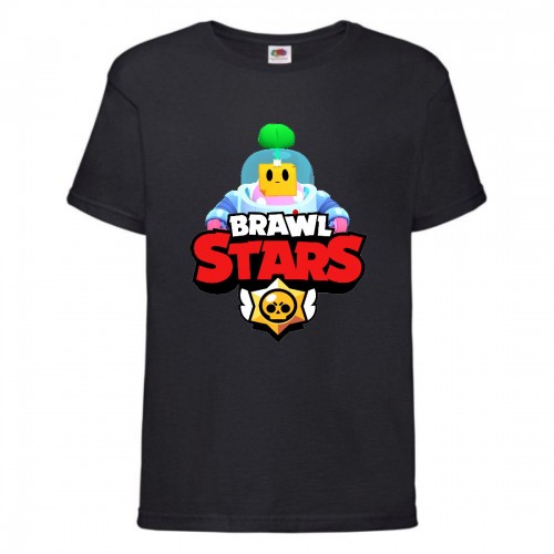 Футболка детская Бравл Старс Спраут (Brawl Stars Sprout) черная 104 см Футболка детская Бравл Старс Спраут (Brawl Stars Sprout) черная 104 см