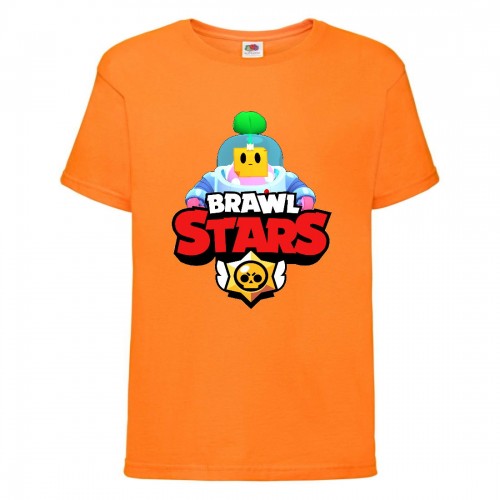 Футболка детская Бравл Старс Спраут (Brawl Stars Sprout) оранжевая 104 см Футболка детская Бравл Старс Спраут (Brawl Stars Sprout) оранжевая 104 см