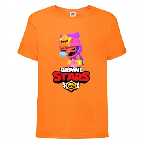 Футболка детская Бравл Старс Сэнди (Brawl Stars Sandy) оранжевая 104 см Футболка детская Бравл Старс Сэнди (Brawl Stars Sandy) оранжевая 104 см
