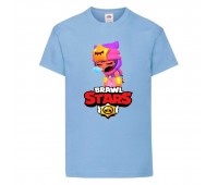 Футболка детская Бравл Старс Сэнди (Brawl Stars Sandy) светло голубая 104 см Футболка детская Бравл Старс Сэнди (Brawl Stars Sandy) светло голубая 104 см