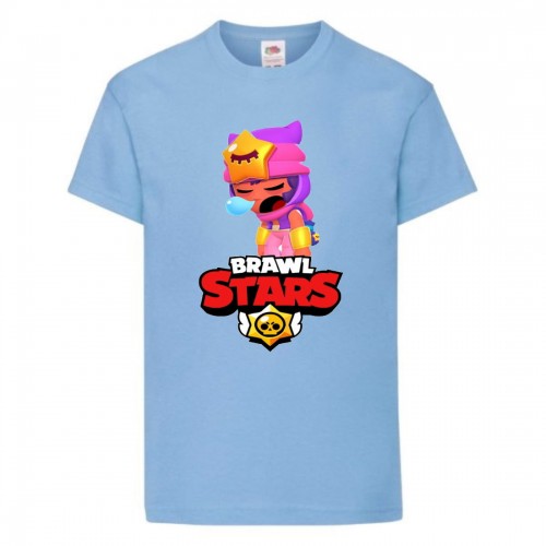 Футболка детская Бравл Старс Сэнди (Brawl Stars Sandy) светло голубая 104 см Футболка детская Бравл Старс Сэнди (Brawl Stars Sandy) светло голубая 104 см
