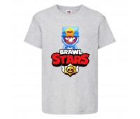 Футболка детская Бравл Старс Сэнди 2 (Brawl Stars Sandy) серая 104 см Футболка детская Бравл Старс Сэнди 2 (Brawl Stars Sandy) серая 104 см
