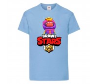 Футболка детская Бравл Старс Сэнди 3 (Brawl Stars Sandy) светло голубая 104 см Футболка детская Бравл Старс Сэнди 3 (Brawl Stars Sandy) светло голубая 104 см