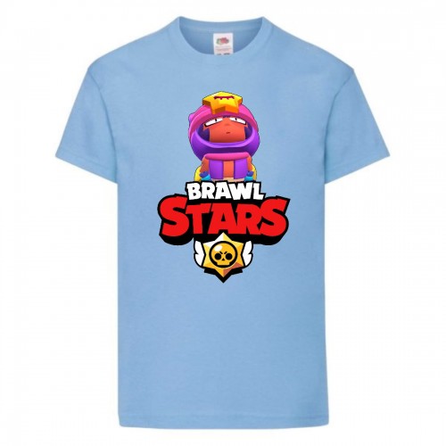 Футболка детская Бравл Старс Сэнди 3 (Brawl Stars Sandy) светло голубая 104 см Футболка детская Бравл Старс Сэнди 3 (Brawl Stars Sandy) светло голубая 104 см