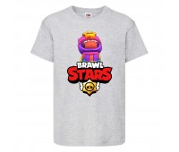 Футболка детская Бравл Старс Сэнди 3 (Brawl Stars Sandy) серая 104 см Футболка детская Бравл Старс Сэнди 3 (Brawl Stars Sandy) серая 104 см
