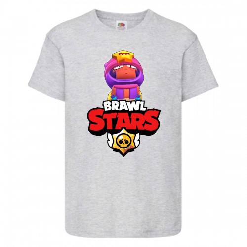 Футболка детская Бравл Старс Сэнди 3 (Brawl Stars Sandy) серая 104 см Футболка детская Бравл Старс Сэнди 3 (Brawl Stars Sandy) серая 104 см