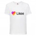 Футболка Лайк Likee белая 8 (Lwh-heart) 116 см