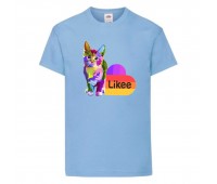 Футболка Лайк Likee светло голубая 2 (LLB-cat1) 152 см