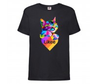 Футболка Лайк Likee черная 1 (Lblack-cat2) 116 см