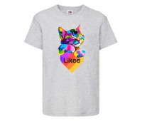 Футболка Лайк Likee серая (Lgrey-cat2) 116 см