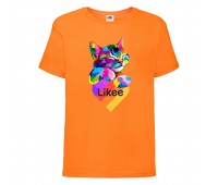 Футболка Лайк Likee оранжевая 1 (Lor-cat2) 164 см 