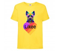 Футболка Лайк Likee желтая 1  (Ly-d1) 164 см