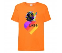 Футболка Лайк Likee оранжевая 3 (Lor-d2) 152 см