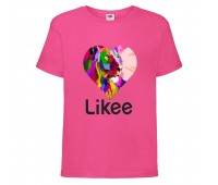 Футболка Лайк Likee розовая 7 (Lpink-Leon) 152 см