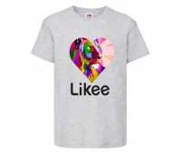 Футболка Лайк Likee серая 8 (Lgrey-Leon) 116 см