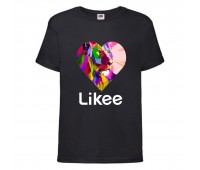 Футболка Лайк Likee черная 6 (Lblack-Leon) 116 см