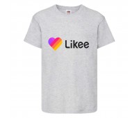 Футболка Лайк Likee серая 7 (Lgrey-heart) 116 см