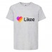 Футболка Лайк Likee серая 7 (Lgrey-heart) 116 см