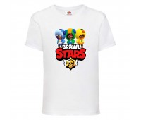 Футболка детская Бравл Старс Все Герои (Brawl Stars All-Hero) белая 104 см Футболка детская Бравл Старс Все Герои (Brawl Stars All-Hero) белая 104 см