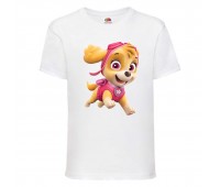 Футболка детская Щенячий патруль (Paw Patrol) Скай белая 104 см 