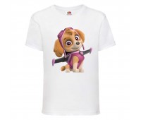 Футболка детская Щенячий патруль 2 (Paw Patrol) Скай  белая 104 см