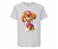 Футболка детская Щенячий патруль 3 (Paw Patrol) Скай серая 104 см