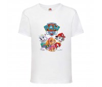 Футболка детская Щенячий патруль (Paw Patrol) Скай, Эверест, Маршал белая 104 см