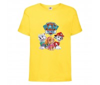 Футболка детская Щенячий патруль (Paw Patrol) Скай, Эверест, Маршал желтая 104 см