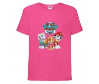 Футболка детская Щенячий патруль (Paw Patrol) Скай, Эверест, Маршал розовая 104 см