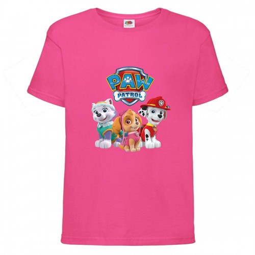 Футболка детская Щенячий патруль (Paw Patrol) Скай, Эверест, Маршал розовая 104 см Футболка детская Щенячий патруль (Paw Patrol) Скай, Эверест, Маршал розовая 104 см