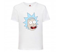 Футболка Рик и Морти (Rick and Morty) белая  128 см