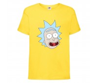Футболка Рик и Морти (Rick and Morty) желтая 128 см