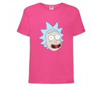 Футболка Рик и Морти (Rick and Morty) розовая 128 см