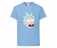 Футболка Рик и Морти (Rick and Morty) светло-голубая 128 см