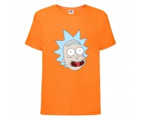 Футболка Рик и Морти (Rick and Morty) оранжевая 128 см