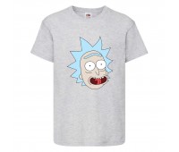 Футболка Рик и Морти (Rick and Morty) серая 128 см