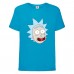 Футболка Рик и Морти (Rick and Morty) голубая 128 см