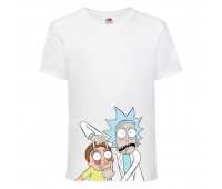 Футболка Рик и Морти 1 (Rick and Morty) белая 128 см