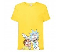 Футболка Рик и Морти 1 (Rick and Morty) желтая 128 см