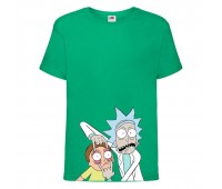 Футболка Рик и Морти 1 (Rick and Morty) зеленая 128 см