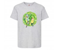 Футболка Рик и Морти 6 (Rick and Morty) серая 116 см