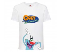 Футболка детская Огги и тараканы (Oggy and cockroaches) белая (top OG2 wh) 104 см Футболка детская Огги и тараканы (Oggy and cockroaches) белая (top OG2 wh) 104 см