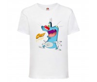 Футболка детская Огги и тараканы (Oggy and cockroaches) белая (top OG6 wh) 104 см